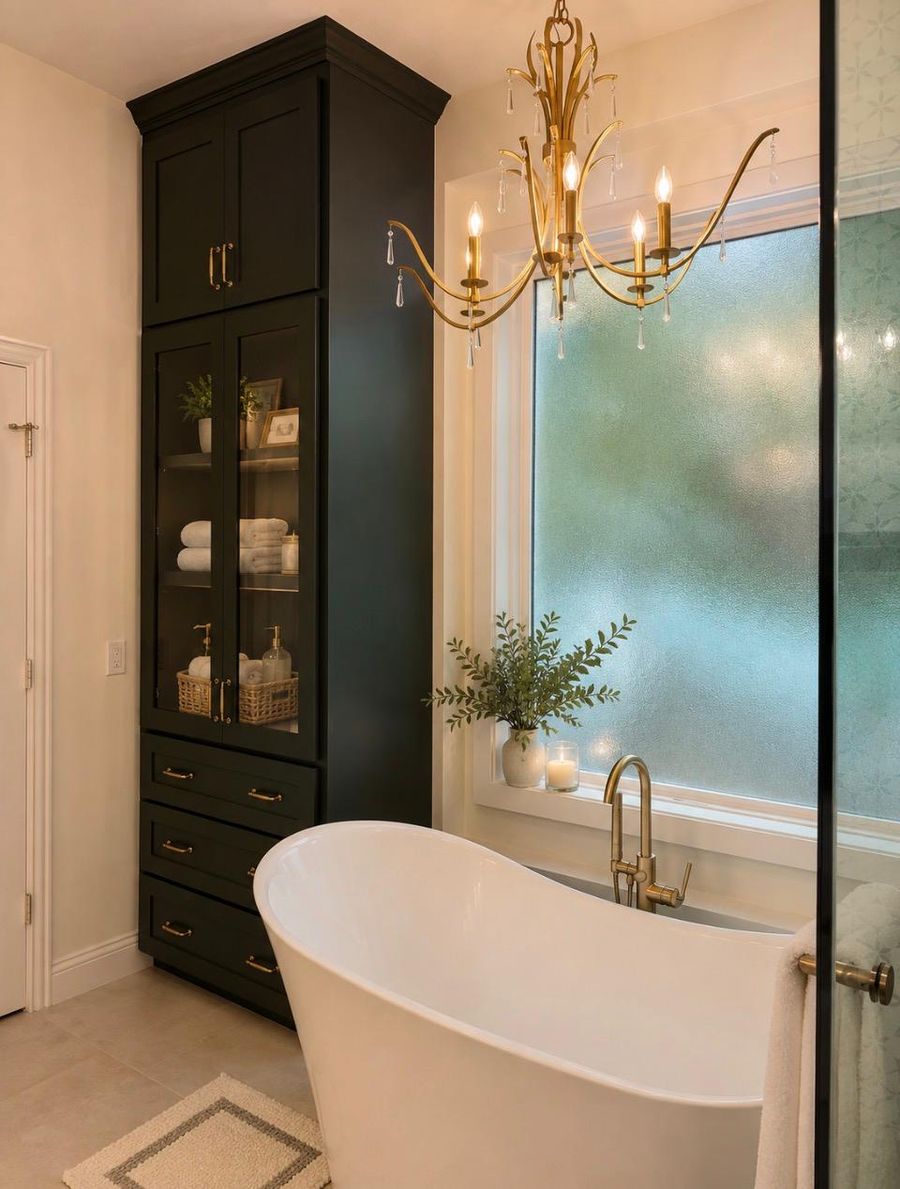 The Green Bath — residential interior design by Simoni Santamarina Studio