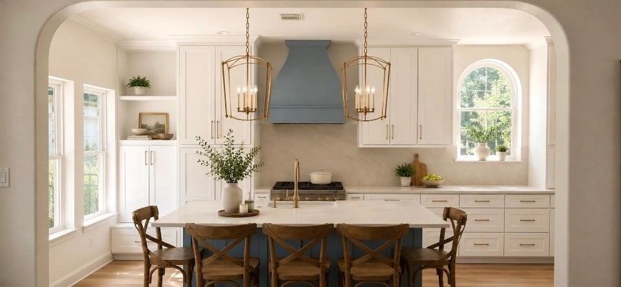 Kitchen, Wide — residential interior design by Simoni Santamarina Studio
