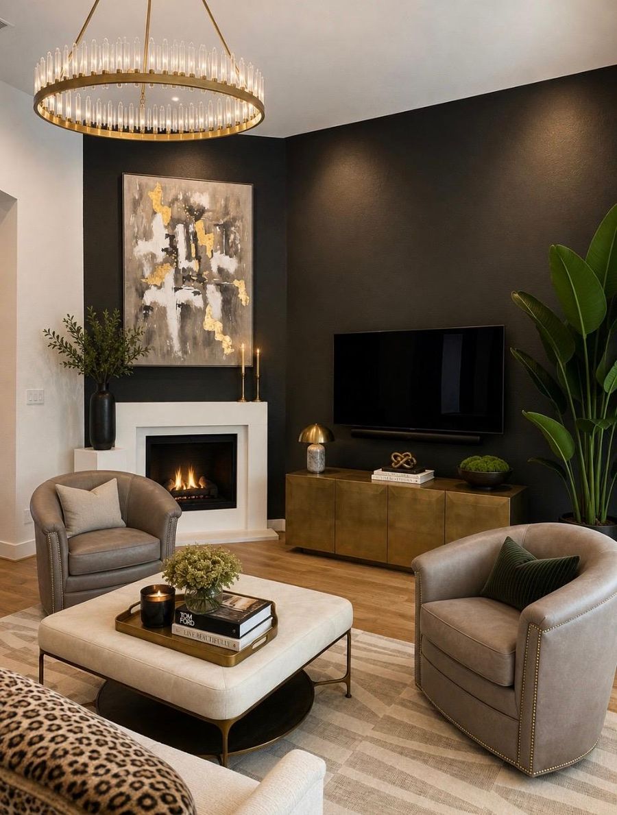 Fireside Living — residential interior design by Simoni Santamarina Studio