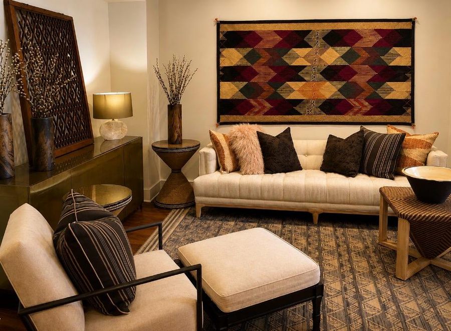 The Tapestry Wall — residential interior design by Simoni Santamarina Studio