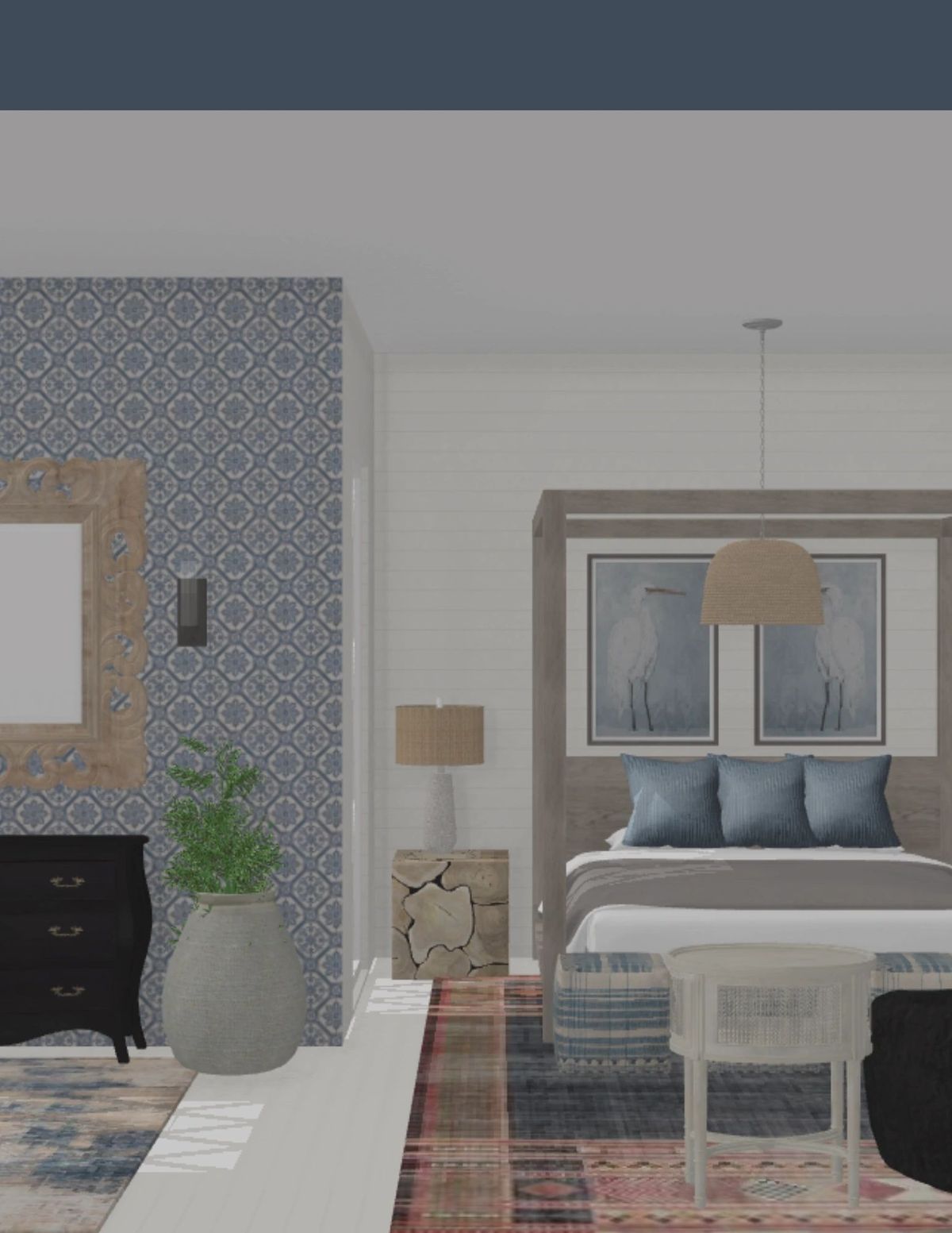Guest Suite Concept, a 3D visualization by Simoni Santamarina Studio