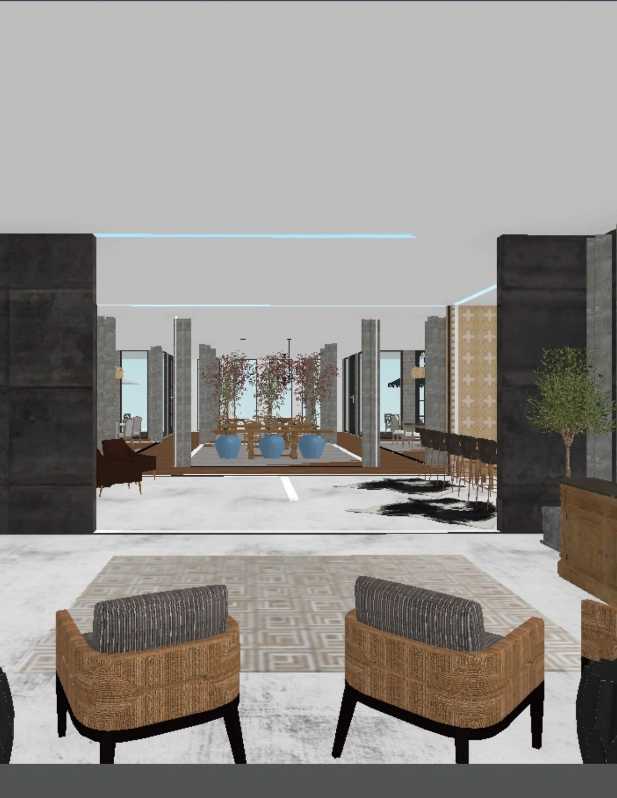 Lobby Concept, a 3D visualization by Simoni Santamarina Studio