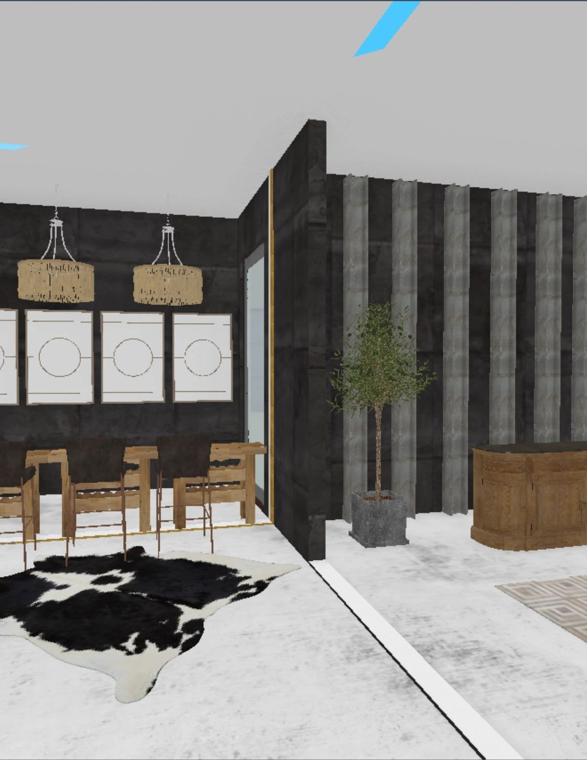 Lounge Concept, a 3D visualization by Simoni Santamarina Studio