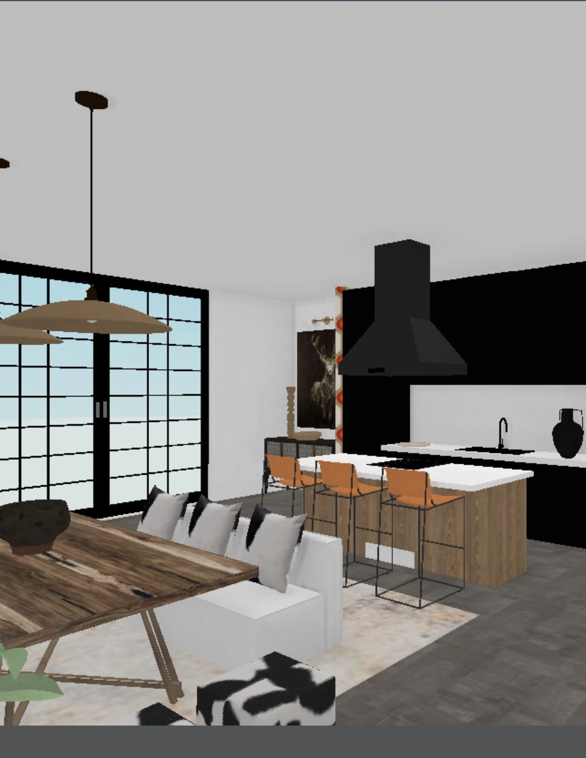 Open Kitchen Concept, a 3D visualization by Simoni Santamarina Studio