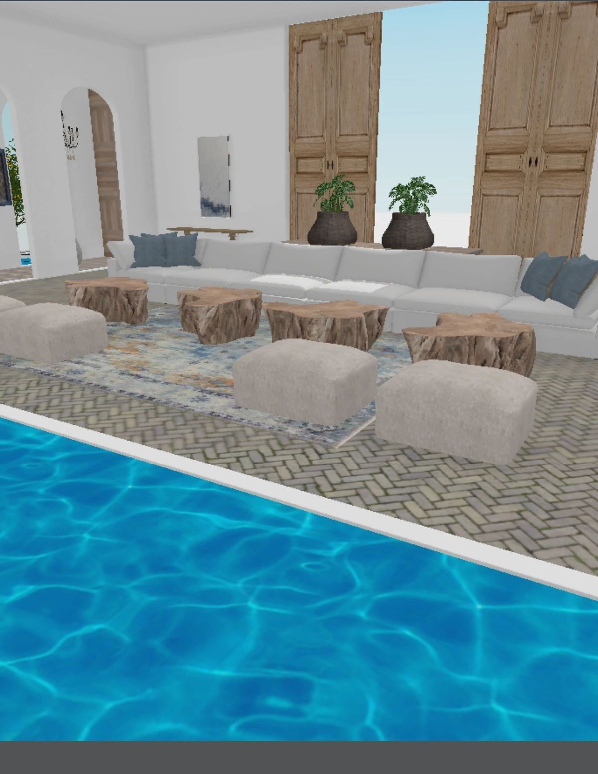 Poolside Concept, a 3D visualization by Simoni Santamarina Studio