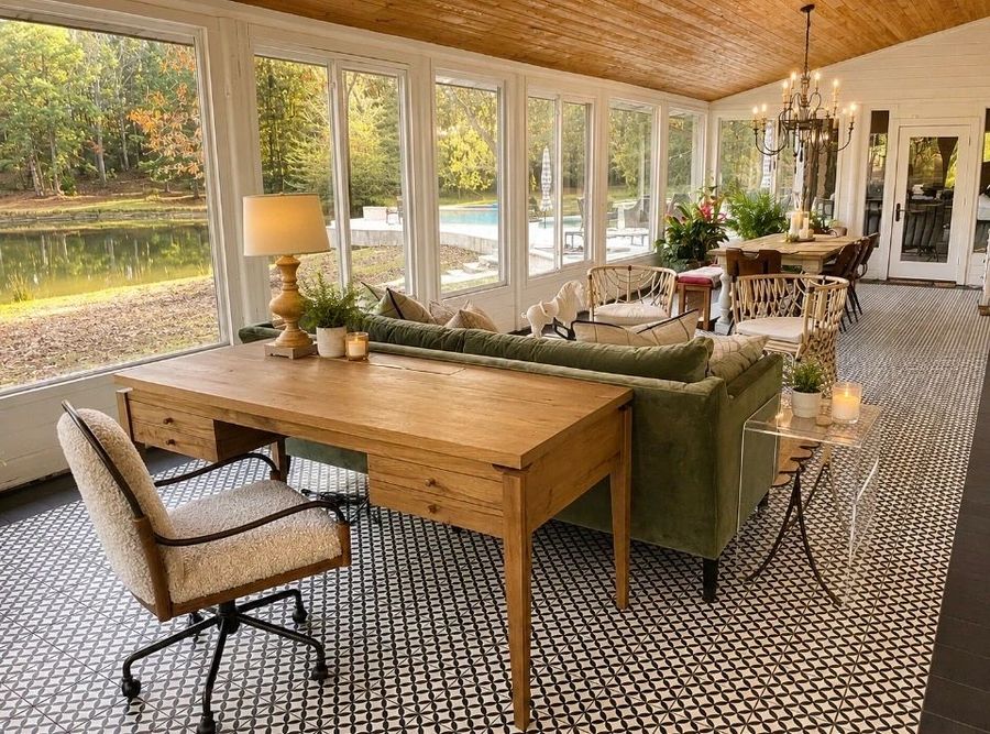 The Sunroom Study — residential interior design by Simoni Santamarina Studio